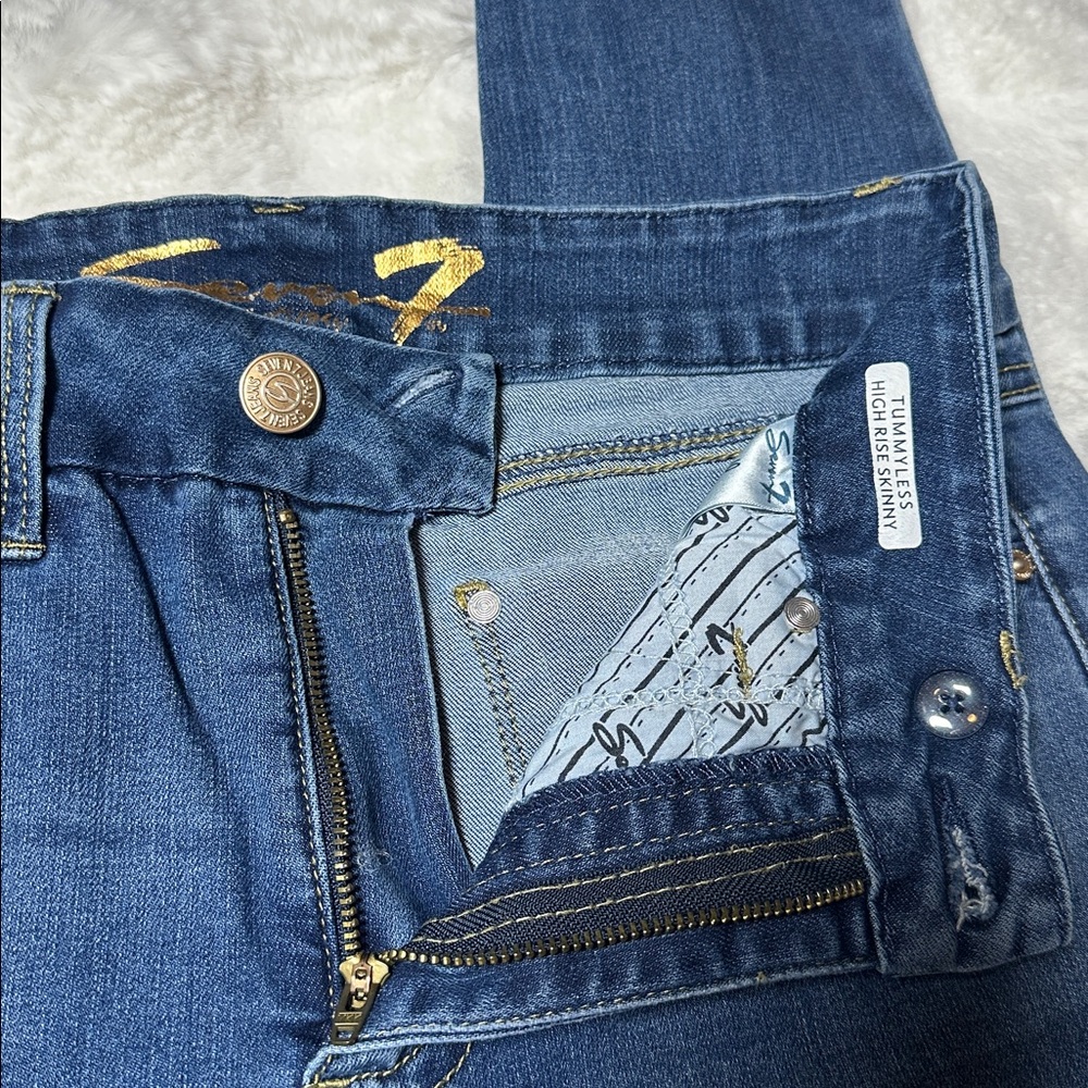 Seven7 Dark Blue skinny Women's Jeans - Picture 3 of 5